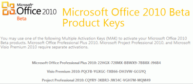 Microsoft Office Professional Plus 2010 Product Key Generator Online